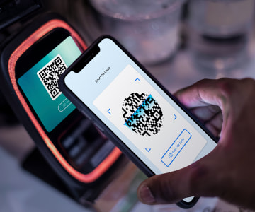 scanning an QR code