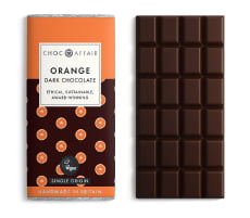 bar of orange, dark chocolate