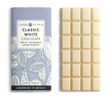 a bar of classic, white chocolate